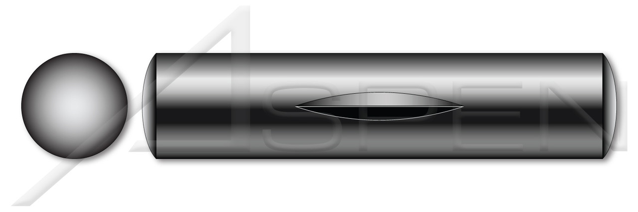 M2 X 24mm DIN 1475 / ISO 8742, Metric, Grooved Pins, Third Length Tapered  Center Groove, Steel