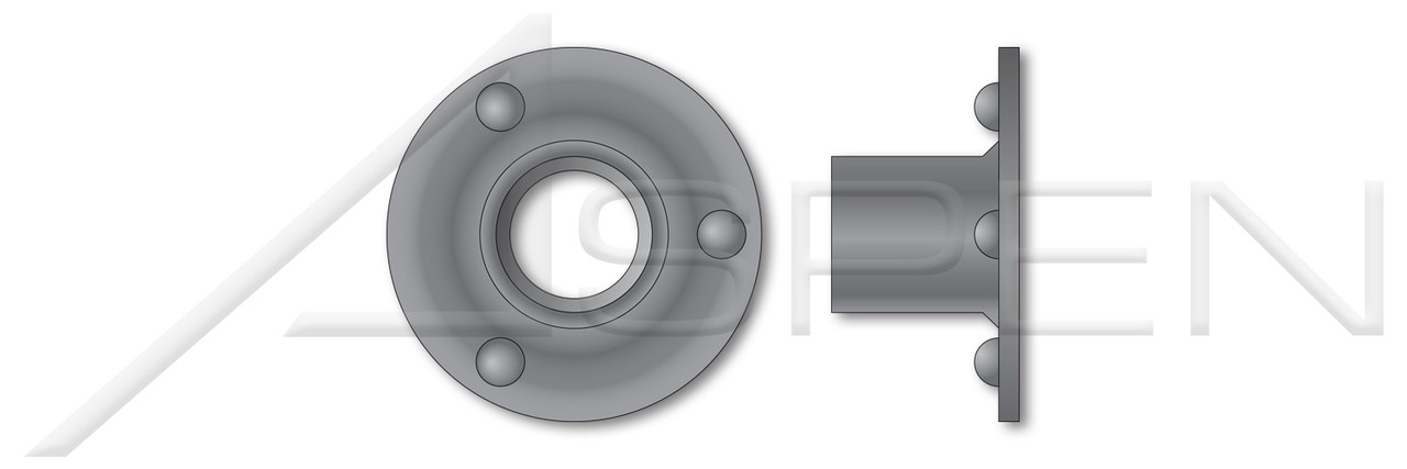 Weld Nuts, Round Base #8-32 X 1/4