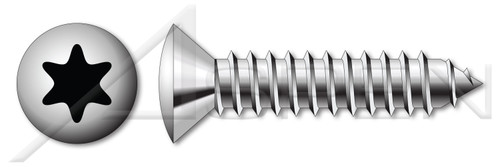 M2.9 X 13mm ISO 14587, Metric, Self-Tapping Sheet Metal Screws, Oval Head 6Lobe Torx(r) Drive, A2 Stainless Steel