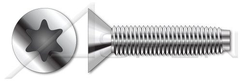 M5-0.8 X 16mm DIN 7500 Type ME, Metric, Thread Rolling Screws, Flat Head 6Lobe Torx(r) Drive, A2 Stainless Steel