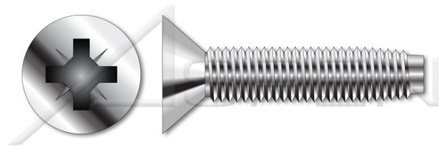 M2.5-0.45 X 5mm DIN 7500 Type ME, Metric, Thread Rolling Screws, Flat Pozidriv Alternative Drive, A2 Stainless Steel