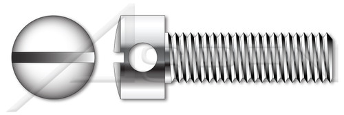 M3-0.5 X 4mm DIN 404, Metric, Capstan Screws, Slotted Drive, Stainless Steel