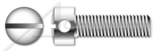 M5-0.8 X 12mm DIN 404, Metric, Capstan Screws, Slotted Drive, Stainless Steel