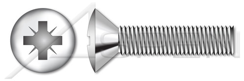 M4-0.7 X 30mm DIN 966 / ISO 7047, Metric, Machine Screws, Oval Pozidriv Alternative Drive, Full Thread, A4 Stainless Steel