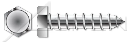 #10 X 7/8" Self-Tapping Sheet Metal Screws, Type "A", Indented Hex Head, Stainless Steel