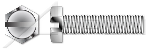 #10-24 X 3/4" Machine Screws, Hex Indented Slotted, Full Thread, Stainless Steel
