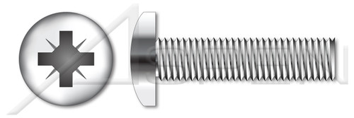M4-0.7 X 12mm DIN 7985A / ISO 7045, Metric, Machine Screws, Pan Pozidriv Alternative Drive, Full Thread, A4 Stainless Steel