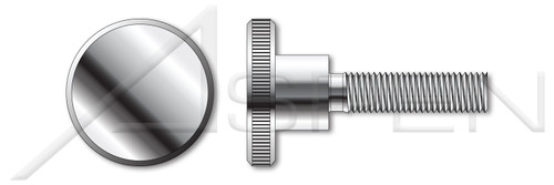 M6-1.0 X 12mm DIN 464, Metric, Thumb Screws, Knurled Flat Head, High Type, Stainless Steel