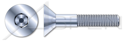 M10-1.5 X 12mm DIN 7991 / ISO 10642, Metric, Flat Head Socket Cap Screws, Class 8.8 Steel, Zinc Plated