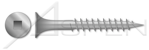 #6 X 1-5/8" Deck Screws, Bugle Square Drive, Coarse Thread, Sharp Point, Steel, Dacrotized Finish