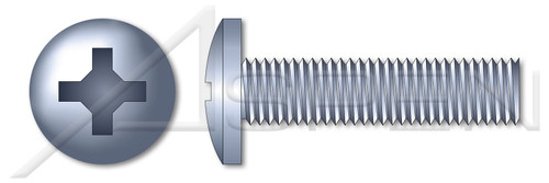 #2-56 X 1/4" Machine Screws, Binding Head Phillips Drive, Full Thread, Steel, Zinc Plated