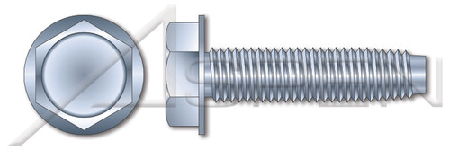 #10-24 X 1-3/4" Trilobe Thread Rolling Screws for Metals, Hex Indented Washer Head, Steel, Zinc Plated and Waxed