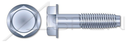 1/2"-13 X 3" Trilobe Thread Rolling Screws for Metals, Hex Indented Washer Head, Part Thread, Steel, Zinc Plated and Waxed