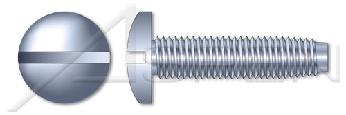 #10-32 X 3/8" Trilobe Thread Rolling Screws for Metals, Pan Slot Drive, Steel, Zinc Plated and Waxed