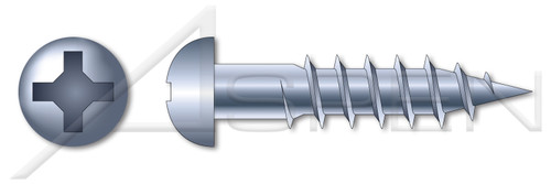 #14 X 2" Wood Screws, Round Phillips Drive, Steel, Zinc Plated
