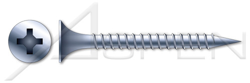 #8 X 2-1/2" Drywall Screws, Bugle Phillips Drive, Coarse Thread, Steel, Zinc Plated