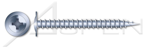 #8 X 1" Self-Piercing Screws, Modified Truss Phillips Drive, Steel, Zinc Plated