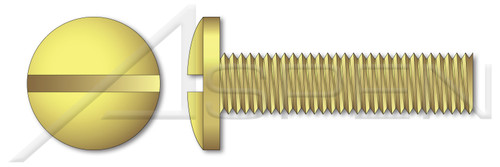 #10-32 X 1" Machine Screws, Binding Head Slot Drive, Full Thread, Brass