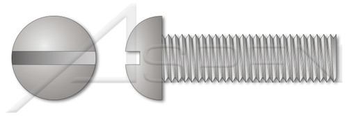 1/4"-20 X 1/2" Machine Screws, Round Slot Drive, Full Thread, Aluminum