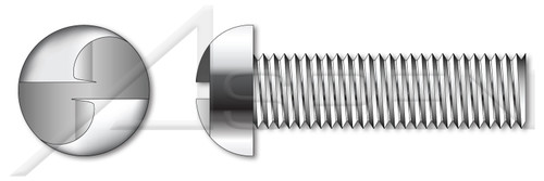 1/4"-20 X 1-1/4" Machine Screws, Round Head Tamper-Resistant One-Way Slotted Drive, Stainless Steel