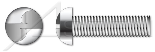 3/8"-16 X 2" Machine Screws, Round Head Tamper-Resistant One-Way Slotted Drive, Stainless Steel