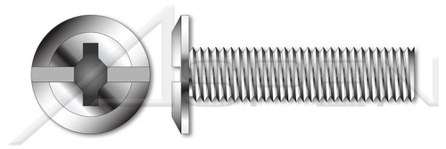 1/4"-20 X 4" Sidewalk Bolts, Machine Screws, Phillips/Slot Drive, Stainless Steel