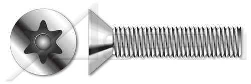 M5-0.8 X 60mm Machine Screws, Metric, Flat Countersunk Head Tamper-Resistant 6Lobe Torx(r) Pin Drive, Stainless Steel, Includes Driver Bit