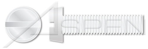 M10-1.5 X 20mm DIN 84 / ISO 1207, Metric, Machine Screws, Cheese Head Slot Drive, Full Thread, Nylon 6/6