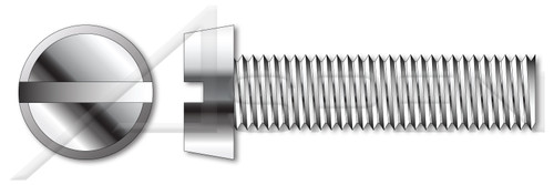 M3.5-0.6 X 6mm DIN 84 / ISO 1207, Metric, Machine Screws, Cheese Head Slot Drive, Full Thread, A4 Stainless Steel