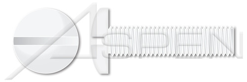 M8-1.25 X 16mm DIN 85 / ISO 1580, Metric, Machine Screws, Pan Slot Drive, Full Thread, Nylon 6/6
