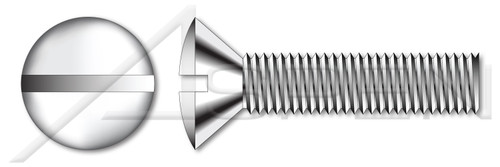 M5-0.8 X 70mm DIN 964 / ISO 2010, Metric, Machine Screws, Oval Slot Drive, Full Thread, A2 Stainless Steel