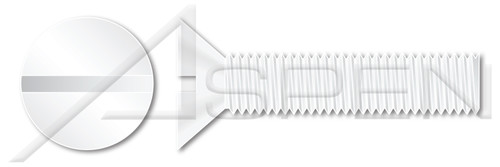 M10-1.5 X 50mm DIN 963 / ISO 2009, Metric, Machine Screws, Flat Slot Drive, Full Thread, Nylon 6/6