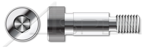 M12-1.75 X 25mm, Shoulder=16mm ISO 7379, Metric, Hex Socket Drive Shoulder Screws , A2 Stainless Steel