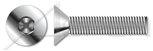 M12-1.75 X 200mm DIN 7991 / ISO 10642, Metric, Flat Head Socket Cap Screws, Full Thread, A4 Stainless Steel