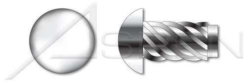 #10 X 3/8" U-Drive Hammer Screws, Round Head, 316 Stainless Steel