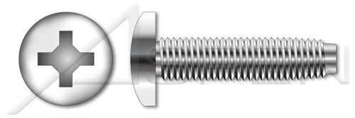 #10-32 X 1/2" Trilobe Thread Rolling Screws for Metals, Pan Phillips Drive, 410 Stainless Steel, Passivated and Waxed