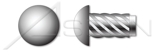 #12 X 1" U-Drive Hammer Screws, Round Head, Stainless Steel