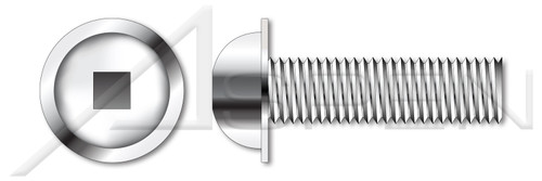 #8-32 X 1/4" Machine Screws, Round Washer Head Square Drive, Stainless Steel