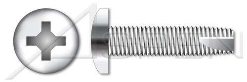 1/4"-20 X 1" Thread Cutting Screws, Type "23", Pan Phillips Drive, 410 Stainless Steel