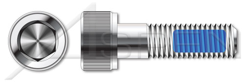 1/4"-20 X 3/8" Hex Socket Head Cap Screws, Thread-Locking Patch, Stainless Steel
