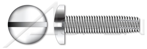 #10-24 X 1/2" Thread-Cutting Screws, Type "F", Pan Slot Drive, AISI 410 Stainless Steel