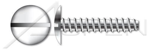#10 X 1-1/2" Self-Tapping Sheet Metal Screws, Type "B", Truss Slot Drive, Stainless Steel