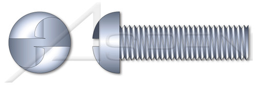 1/4"-20 X 3/8" Security Machine Screws, Round Head Tamper Resistant One-Way Slotted Drive, Steel, Zinc Plated