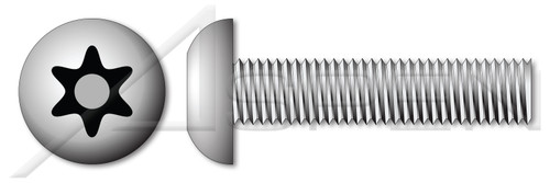 M10-1.5 X 55mm Machine Screws, Metric, Button Head Tamper-Resistant 6Lobe Torx(r) Pin Drive, A2 Stainless Steel