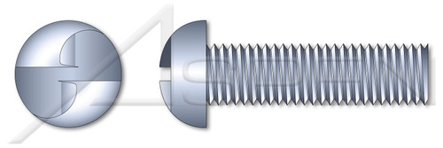 1/4"-20 X 7/16" Security Machine Screws, Round Head Tamper Resistant One-Way Slotted Drive, Steel, Zinc Plated
