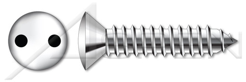 M4.8 X 32mm Self-Tapping Sheet Metal Screws, Metric, Oval Countersunk Head Tamper-Resistant Drilled Spanner Drive, A2 Stainless Steel