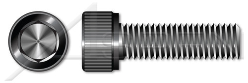 1"-14 X 1-3/4" Hex Socket Head Cap Screws, Full Thread, UNS Fine Thread, Alloy Steel, Black Oxide