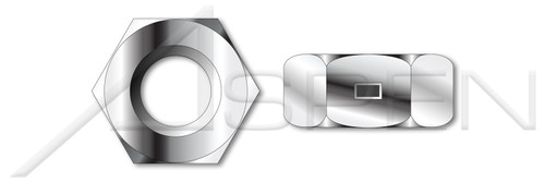 3/8"-24 2-Way Reversible Lock Nuts, Finished Nut Pattern, Stainless Steel, Waxed