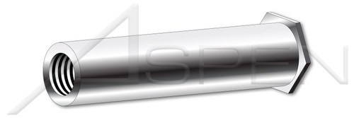 #10-32 X 5/8", OD=0.275" Self-Clinching Standoffs, Full Thread, AISI 303 Stainless Steel (18-8)