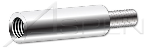 #4-40 X 1" Round Male-Female Standoffs, 1/4" Diameter, AISI 303 Stainless Steel (18-8)